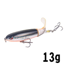 Load image into Gallery viewer, 1Unit Topwater Minnow Fishing Lure 10Cm/14Cm Whopper Popper Artificial Bait Hard Plopper Soft Rotating Tail Fishing Tackle
