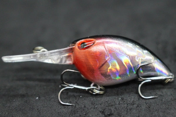 wLure 6cm 5g Deep Diving Tight Wobble Fishing Lure Fresh Water Hard Bait Flaoting Jerkbait 8# Hooks Insect Bait Crankbait C770